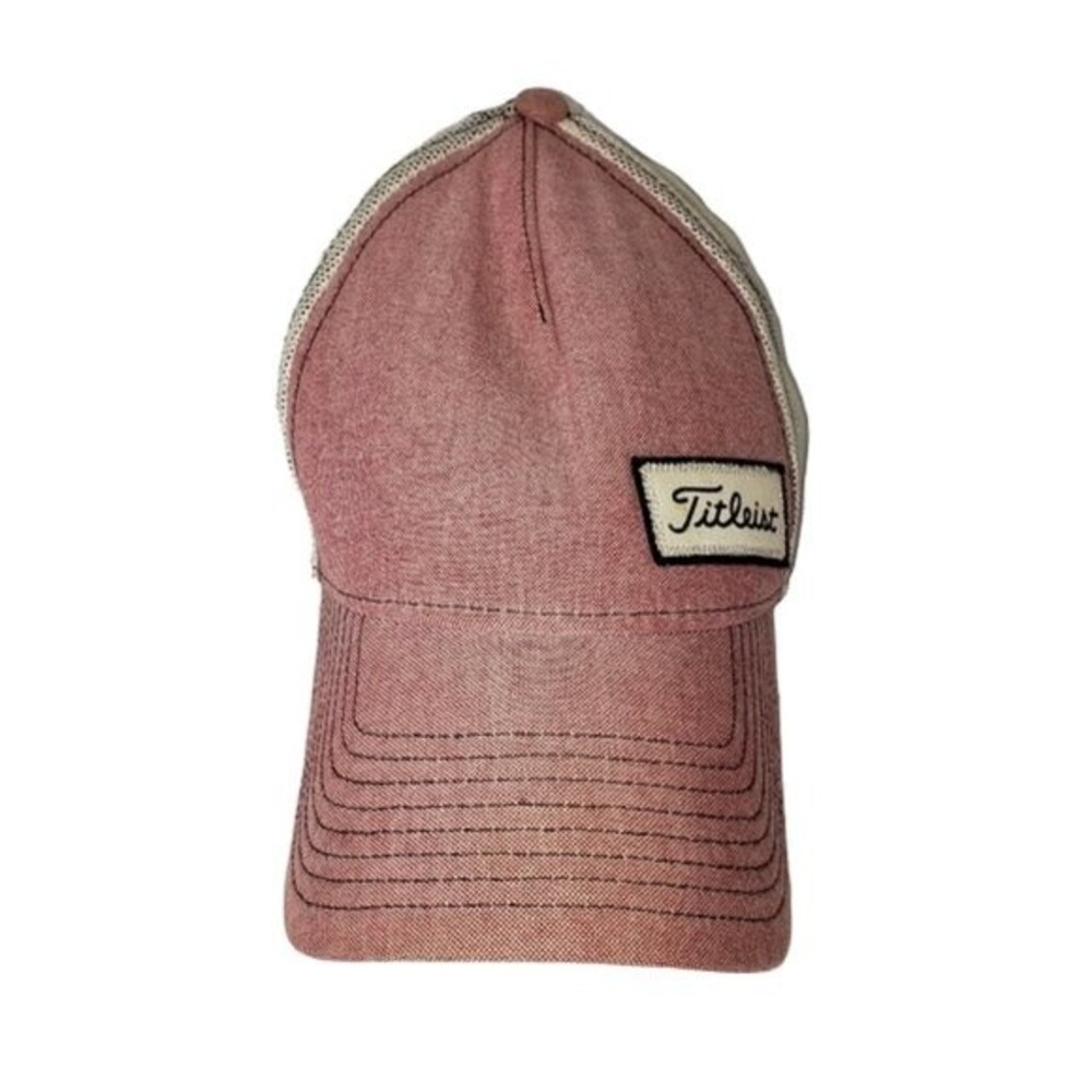 TITLEIST A FLEX MESH GOLF CAP SOFT RED / WHITE SIZE S/M